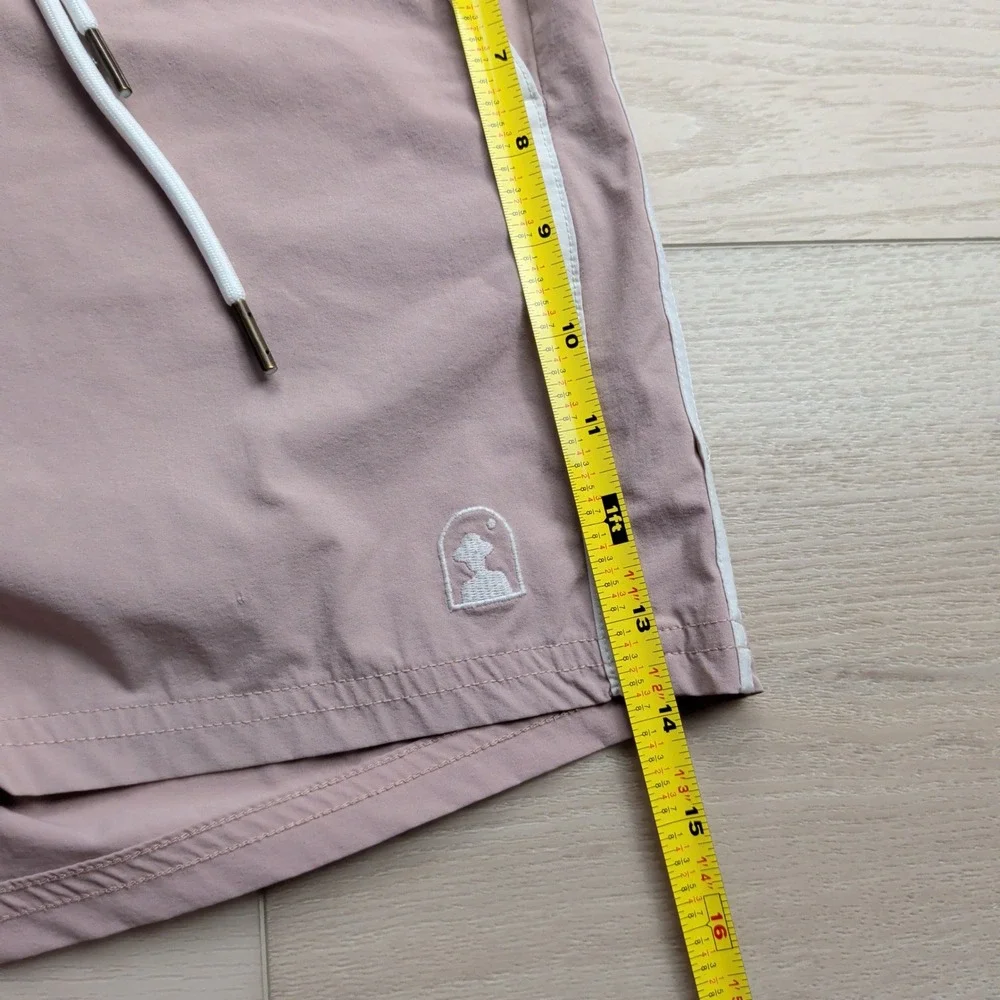 Dandy‎ Del Mar Gaucho Board Shorts Swim Trunks Mens 36 Pink Striped Retro